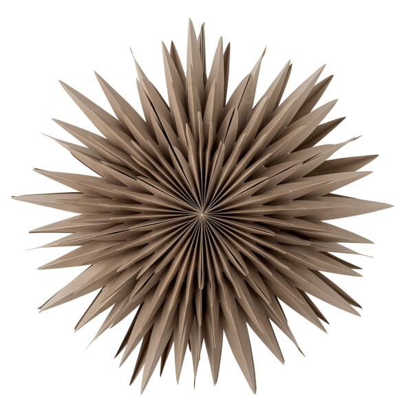 Bloomingville Závěsná svíticí hvězda Elijas Brown 50 cm, hnědá barva, papír