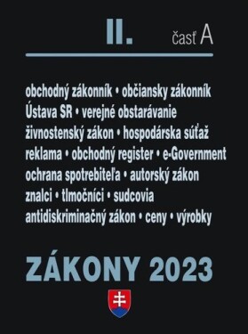 Zákony II časť 2023 Obchodné právo, Občianske právo, živnostenské podnikanie