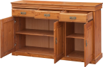 Massivo.cz Komoda Toskania 3.3 – borovice masiv, medová | 140×88×43 cm