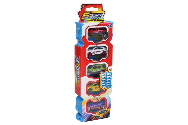 Auto kovové 7cm v kontejneru set 5 ks