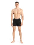 Pánské merino boxerky ICEBREAKER Mens Anatomica Long Boxers, Black velikost: XL