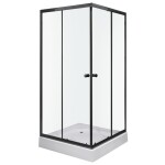 KERRA - Kabina sprchová Olga SQ 80 ČERNÁ (s vaničkou) 5907548113405