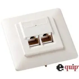 Zásuvka pod omítku Cat.5e, 2-Port RJ45, bílá (125725)