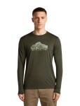 Pánské merino triko dlouhý rukáv ICEBREAKER Mens Merino 150 Tech Lite LS Tee AorakiExplor, Dark Loden velikost: XL