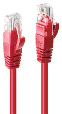 Lindy U/UTP Cat 6 červená / Síťový kabel / 2 m / RJ-45 (48033)