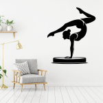 Samolepka Moderní gymnastika Barva: žlutá, Velikost: 100 x 86 cm