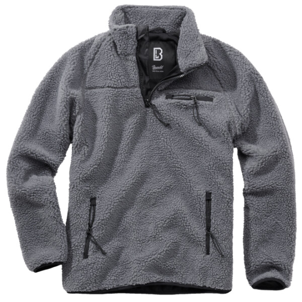 Brandit Svetr Teddyfleece Troyer antracitový L