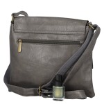 Trendy dámská koženková crossbody kabelka Mitta, šedá
