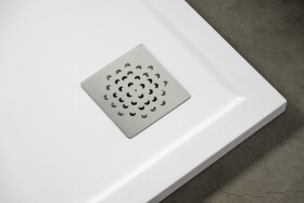 GELCO - SET - Čtvercová krytka sifonu chrom KSM104CH + sifon SN90 KSM104CH-SN90