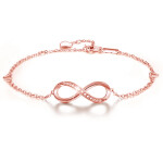 LUNICA Stříbrný náramek NEKONEČNO ROSE 0729