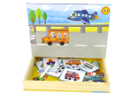 Mamido Magnetické puzzle Dopravní puzzle karty