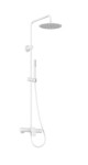 RAVAK - Spring Sprchový set s baterií, průměr 25 cm, matná bílá X070581