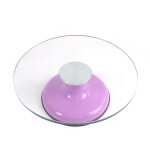 Cake star Otočný stojan skleněný fialový 30cm