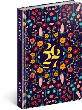 Diář 18měsíční 2026/2027 Petito - Flóra, 11 x 16 cm