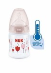 NUK FC Plus láhev s kontrolou teploty s květinami 150ml červená (NU10743891-BR)