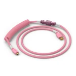 Glorious GMMK USB-C/USB-A kroucený kabel 1.4m růžová / pro klávesnice Glorious / 1x USB-C(M) / 1x USB-A(M) (GLO-KB-ACC-CBL-COIL-PPNK)