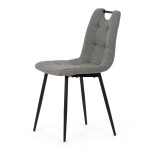 Jídelní židle, šedá, látka, DCL-V2017 GREY2