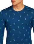 ICEBREAKER Mens 200 Oasis LS Crewe Snow Day AOP, Atlantis/Topaz/Aop (vzorek) velikost: M