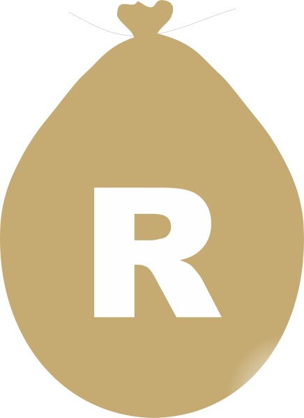 Balónek písmeno R zlaté balonky.cz Balónek písmeno R zlaté balonky.cz