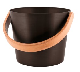 Hliníkové vědro Rento s uchem, dehtově hnědá
