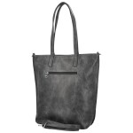 Stylová dámská koženková kabelka na rameno Indira, tmavě šedá