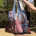 Skládací nákupní taška LOQI FRIDA KAHLO Self Portrait On The Borderline