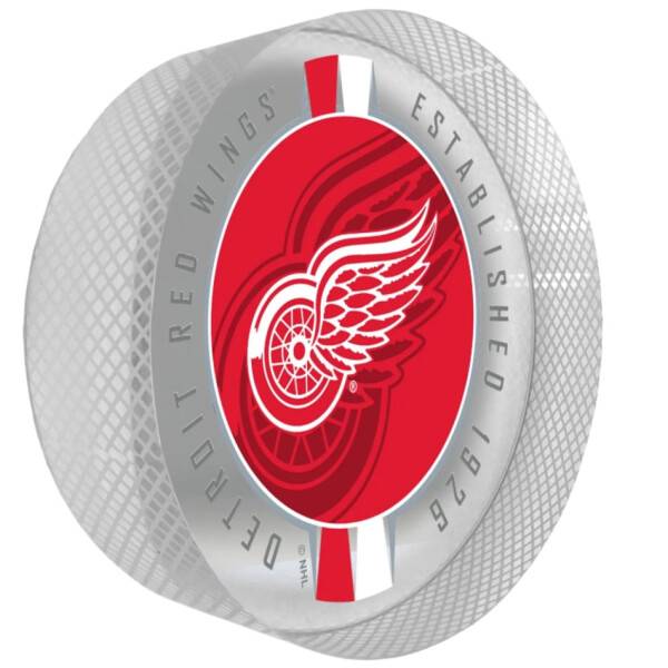 Mustang Puk Detroit Red Wings NHL Crystal Ribbon