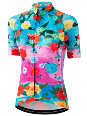 Cyklodres CYCOLOGY Zahara Aqua, dámský, krátký rukáv (Cyklodres Zahara vodní, velikost XXL)