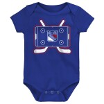 Outerstuff Dětské body New York Rangers NHL Littlest Player 3Pk Creeper Se Velikost: Batole 3-6 Měsíců