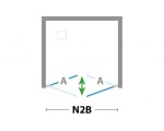FORTE - Sprchové dveře DECO N2B - Barva rámu - Bílá, Rozměr A - 90, Výplň - Millerighe bezpečnostní sklo - 6 mm BDE453293S04