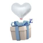 Létající balónek srdce stříbrné metalické 35 cm - TAKARA KOSAN Létající balónek srdce stříbrné metalické 35 cm - TAKARA KOSAN