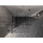 MEXEN/S - Lunar T sprchový kout dveře křídlové levá 70 x 70, transparent, grafit metal 834T-070-070-95-00-L
