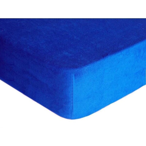 DekorTextil Dětské napínací prostěradlo FROTÉ Premium tmavě modré ROZMĚR: (š/d/v) 70 x 140 x 20 cm