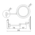 Nimco Model 20100 chrom kosmetické zrcatko s LED podsvícením ZK 20165-26 ZK 20165-26