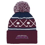 Outerstuff Dětská batolecí zimní čepice Colorado Avalanche NHL Face-Off Cuff Pom
