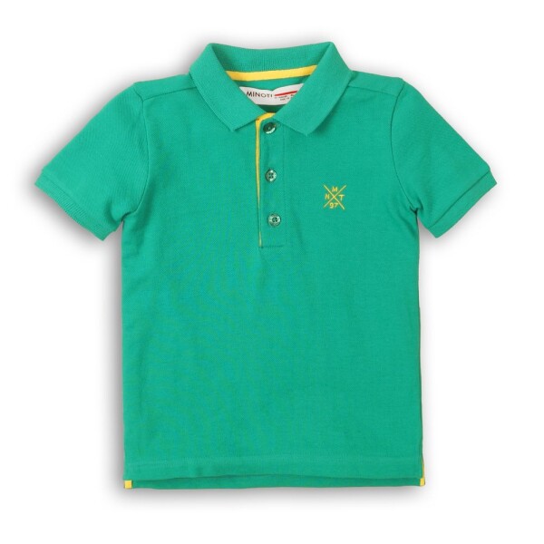 Tričko chlapecké Polo s krátkým rukávem, Minoti, 1POLO 8, zelená - 74/80 | 9-12m