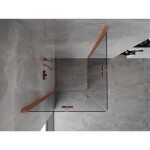 MEXEN/S - Mist-F Duo sprchový kout skládací dveře 95 x 95, transparent, měď kartáčovaná 8A6-095L-095P-65-00