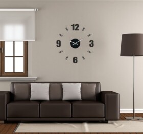 DumDekorace Černé nástěnné hodiny do chodby