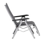 KETTLER BASIC PLUS PADDED relaxační, polohovací, hliníkové křeslo - stříbrná / antracit