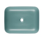 Umyvadlo na desku SAT Infinitio 50x39 cm zelená mat bez přepadu SATINF5039LGEM SATINF5039LGEM