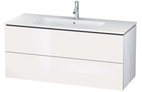DURAVIT - L-Cube Umyvadlová skříňka 55x122x48 cm, 2 zásuvky, lesklá bílá LC624302222