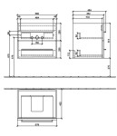 VILLEROY & BOCH - Avento Umyvadlová skříňka, 58x51x45 cm, 2 zásuvky, Arizona Oak A88900VH