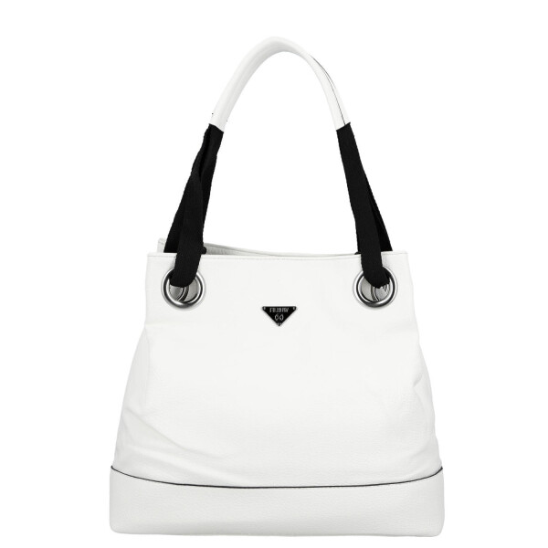 Trendy dámská koženková kabelka na rameno Paula, bílá