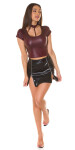 Sexy tričko Wet look 94901 fialové - KouCla M