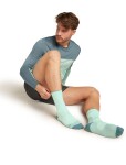 Pánské merino turistické ponožky ICEBREAKER Mens Hike+ Ultralight Crew, Mint/Blue Ash velikost: 47-49 (XL)