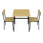 Jídelní set s 2 židlemi, 70x70x76cm, mdf, divoký dub, AUT-O2121 OAK