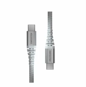 SWISSTEN ARAMID REINFORCED datový kabel USB-C - USB-C 1.5m bílá (71541014)