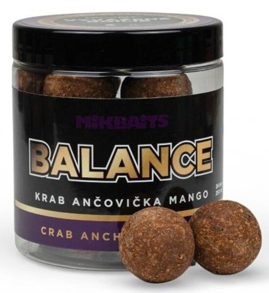 Mikbaits Boilies Fanatica Balance Krab Ančovička Mango 250ml - 24mm,Mikbaits Boilies Fanatica Balance Krab Ančovička Mango 250ml - 24mm