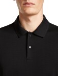 Pánské merino polo triko ICEBREAKER Mens 15.5 Merinofine SS Polo, Black velikost: L