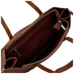 Módní dámská koženková kabelka na rameno Belle, hnědá